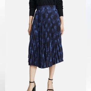 Vince Tie Dye Pleated Asymmetric Skirt